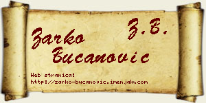 Žarko Bučanović vizit kartica